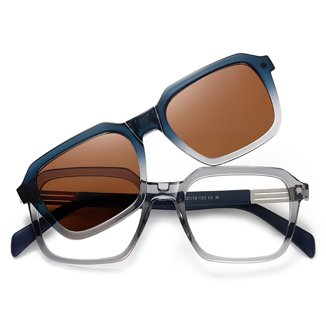 33106 선글라스에 도매 기하학적 프레임 자석 클립