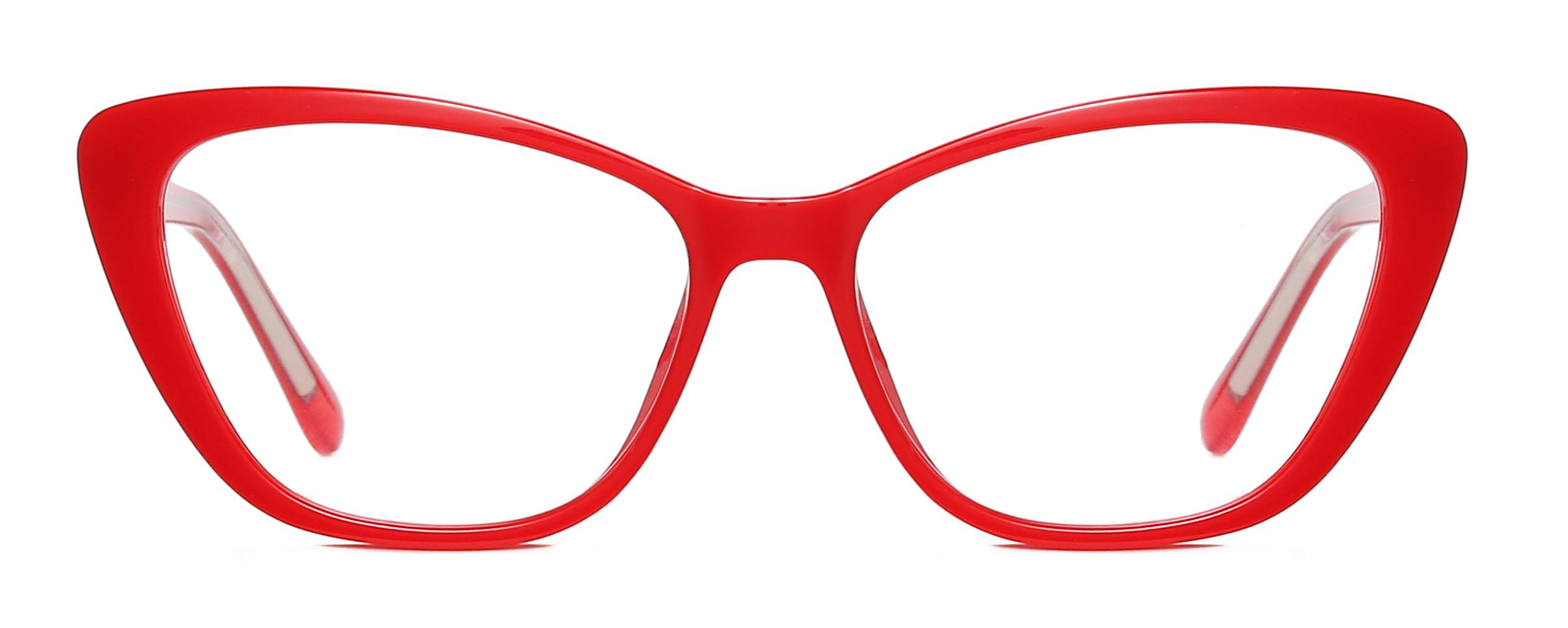 Stock Retro Cat Eye Anti-blue Light TR90+CP Lady Optical Frame #2004