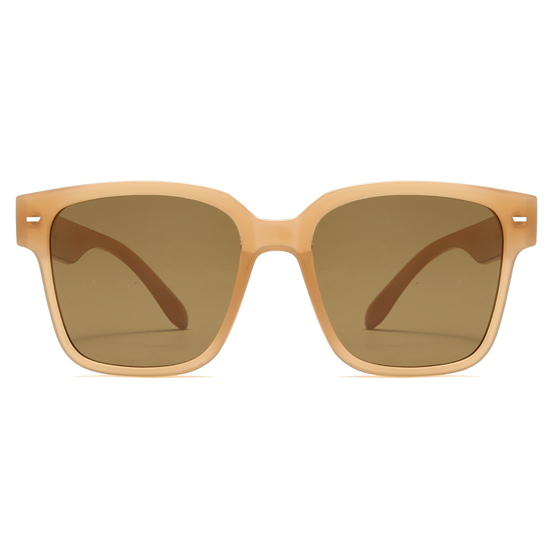 Stock Wayfarer Sqaure Frame Metal Rice Nail Decoration PC Polarized Women Sunglasses #6159