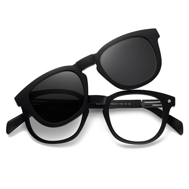 33101 Grilamid TR90 Material ក្លីបម៉ាញេទិកដែលអាចបត់បាននៅលើវ៉ែនតា 