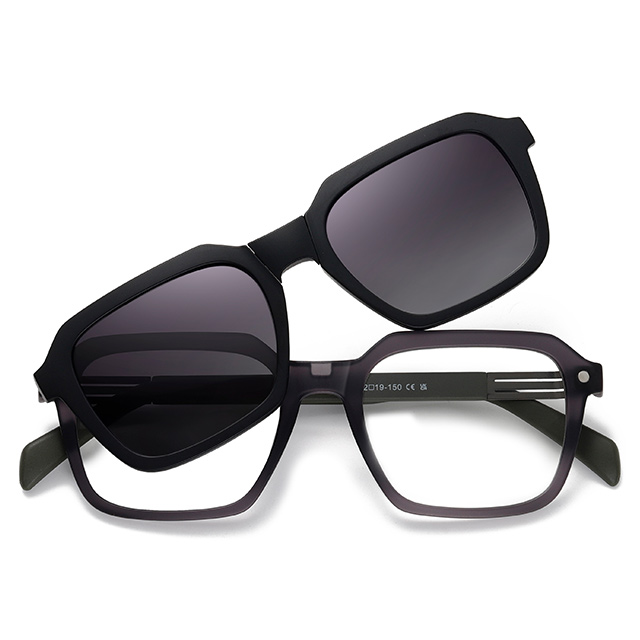 33106 선글라스에 도매 기하학 프레임 자석 클립