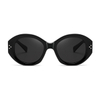 32114 Elegans Geometrica Oval Figura Mulierum Acetate Sunglasses