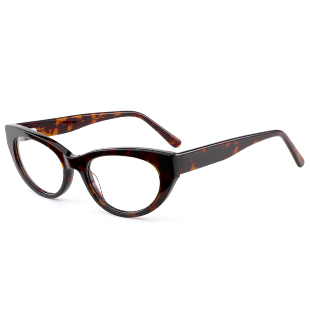 8208 Cateye Oval आकार के फ्रेम के साथ स्प्रिंग काज एसीटेट महिला ऑप्टिकल फ्रेम्स
