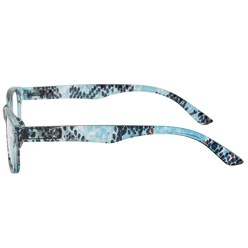 3141 Rektangulära ram unika snakeskin mönster tryck unisex läsare