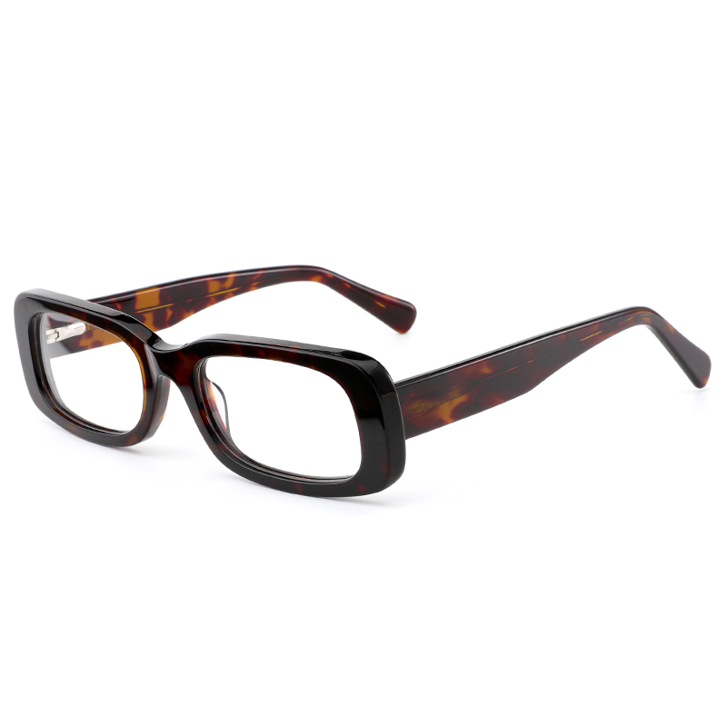 8209 넓은 사원이 있는 직사각형 모양의 아세테이트 프레임 처방 렌즈 여성 광학 프레임