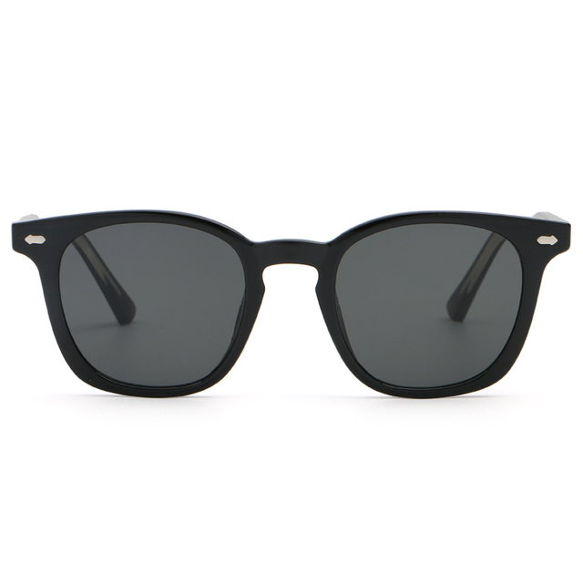 6243 طراز Wayfarer ذو حافة كاملة مع نظارة شمسية للجنسين بمسامير فضية معدنية UV400