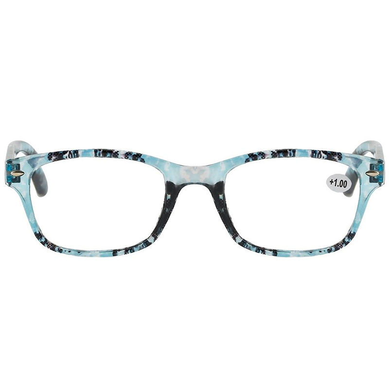 3141 Rektangulära ram unika snakeskin mönster tryck unisex läsare