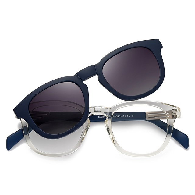 33101 Grilamid TR90 Material ក្លីបម៉ាញេទិកដែលអាចបត់បាននៅលើវ៉ែនតា 