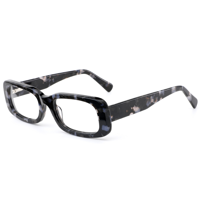 8209 넓은 사원이 있는 직사각형 모양의 아세테이트 프레임 처방 렌즈 여성 광학 프레임