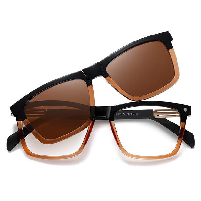 সানগ্লাসে 33102 স্কয়ার ফ্রেম UV400 সুরক্ষা ইউনিসেক্স ক্লিপ