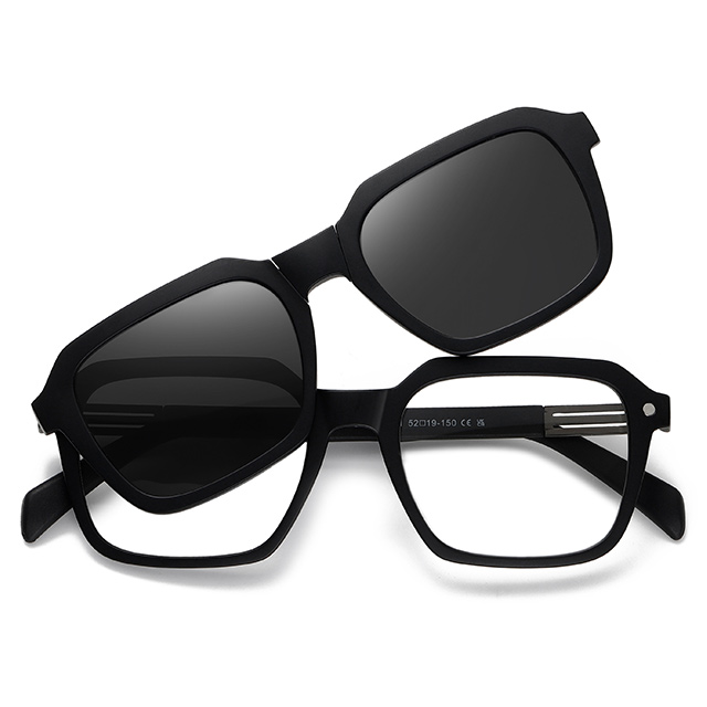 33106 선글라스에 도매 기하학 프레임 자석 클립