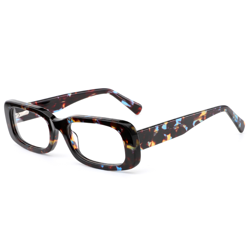 8209 넓은 사원이 있는 직사각형 모양의 아세테이트 프레임 처방 렌즈 여성 광학 프레임