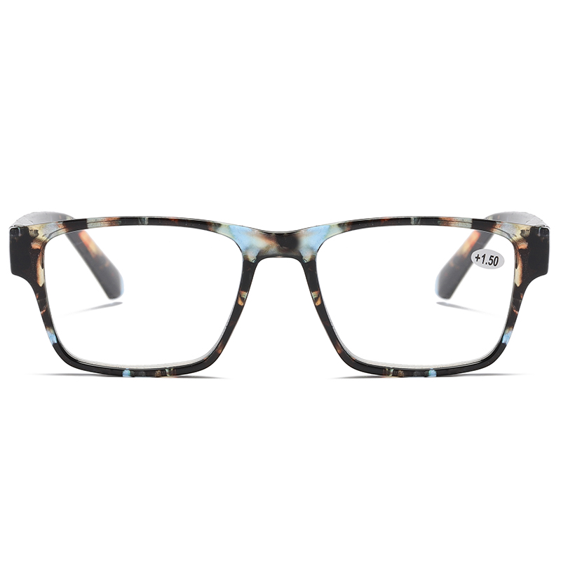 Rectangle Shape Classic Tortoise Color Men/Women Plastic Reading Glasses #81310