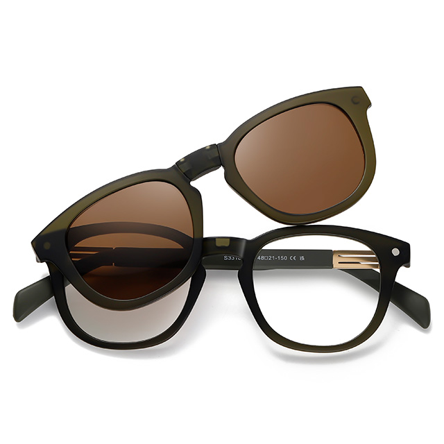 33101 Grilamid TR90 Material ក្លីបម៉ាញេទិកដែលអាចបត់បាននៅលើវ៉ែនតា 