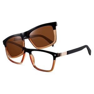 धूप के चश्मे पर 33102 चौकोर फ़्रेम UV400 सुरक्षा यूनिसेक्स क्लिप