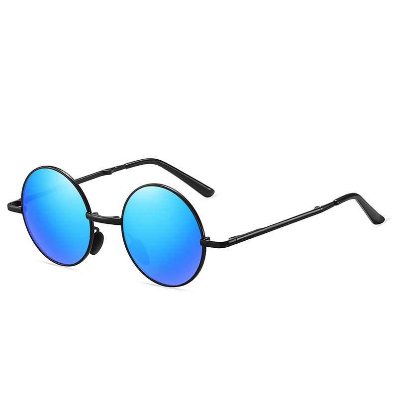 Round Polarized Metal Sunglasses 81699