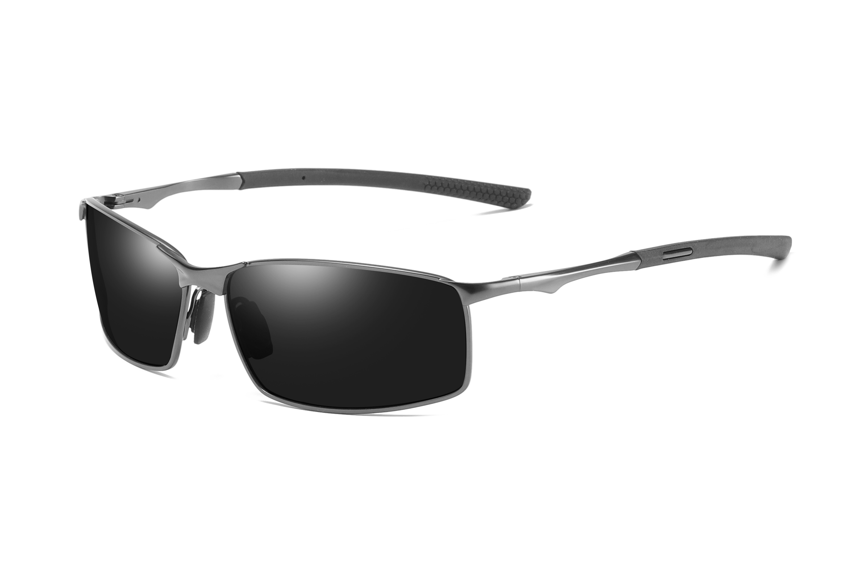 Rectangle Polarized Metal Sunglasses 81697