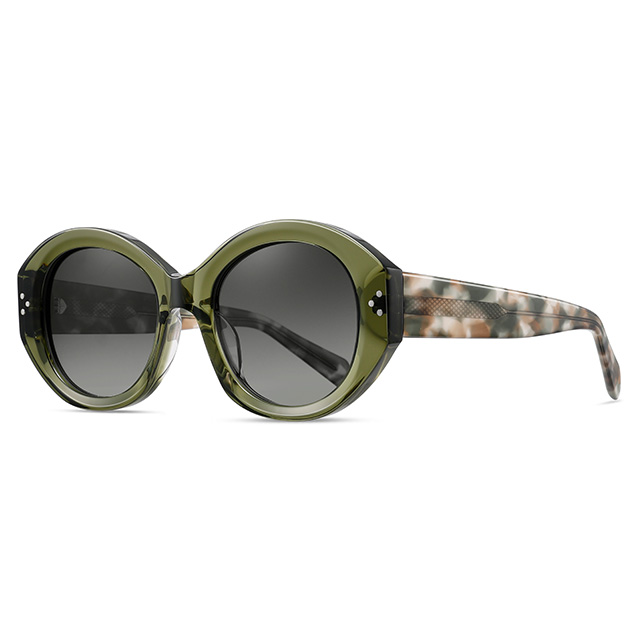 32114 Elegans Geometrica Oval Figura Mulierum Acetate Sunglasses