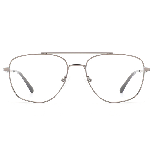 507 Double Nose Bridges Aviator Style Men ກອບໂລຫະ optical