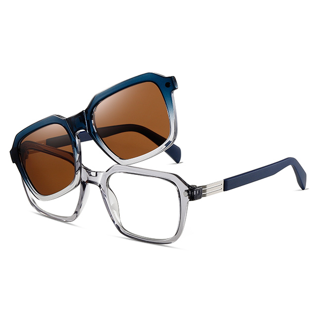 33106 Gro&szlig;handel mit magnetischen Clip-Sonnenbrillen mit geometrischem Rahmen