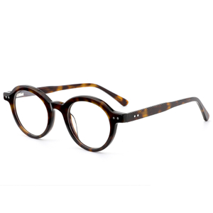 2143 rund formet innfatning med buet nesebro Fj&aelig;rhengsel Unisex Acetate optiske briller